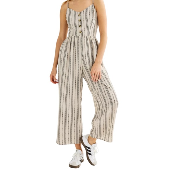 Liberty Love Pants - Liberty Love Button-Front Jumpsuit